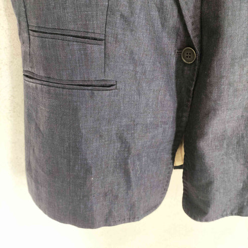 ザラ ZARA リネン100 1Bテーラードジャケット メンズ L