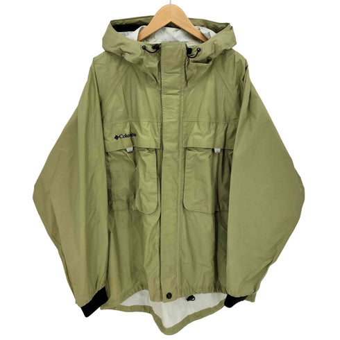 コロンビア Columbia OMNI TECH オムニ テック フィッシング ナイロン フーデッド ジャケット メンズ import:L