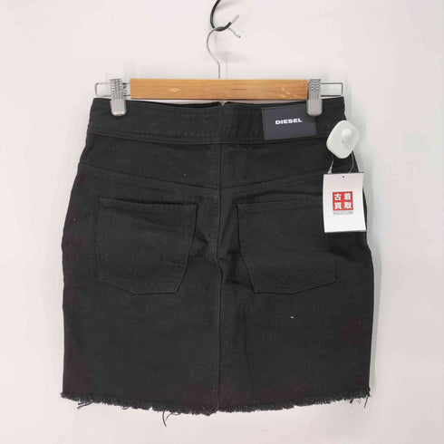ディーゼル DIESEL ジップ ダメージ加工 デニム ミニスカート レディース UK:26-27