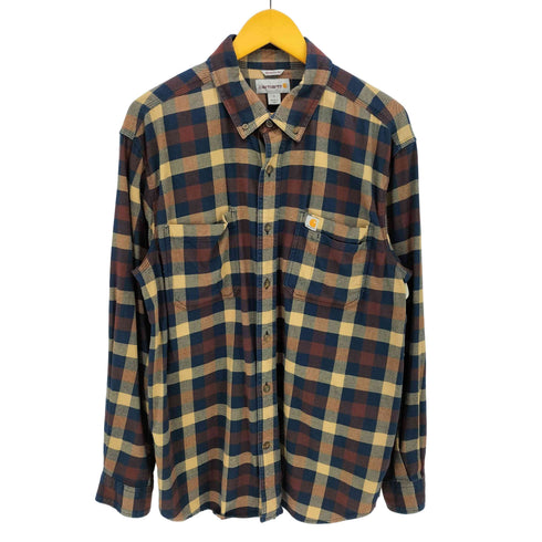 カーハート Carhartt RELAXED FIT ブロック チェック ボタンダウン L/S シャツ メンズ import:L