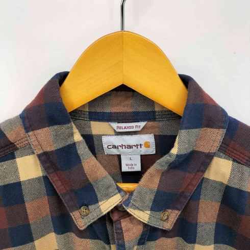 カーハート Carhartt RELAXED FIT ブロック チェック ボタンダウン L/S シャツ メンズ import:L