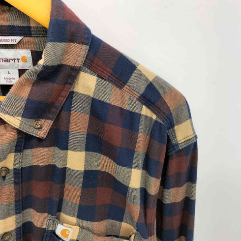 カーハート Carhartt RELAXED FIT ブロック チェック ボタンダウン L/S シャツ メンズ import:L