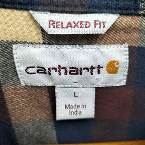 カーハート Carhartt RELAXED FIT ブロック チェック ボタンダウン L/S シャツ メンズ import:L