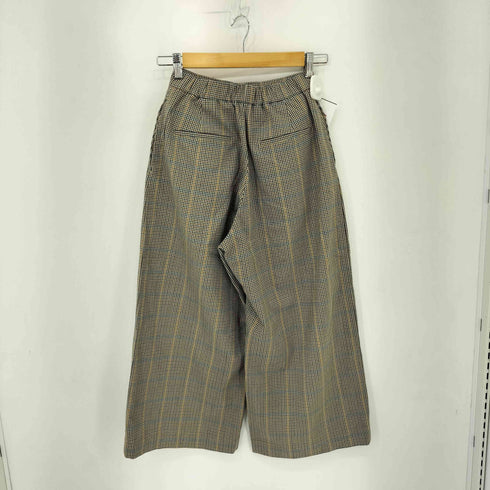 フォーティーファイブアール 45R チェック柄 ストレート スラックス パンツ レディース