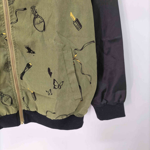スカラー ScoLar 袖切替 総柄 ジップブルゾン レディース JPN:M
