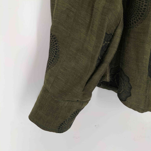 エトロミラノ ETRO MILANO シルクリネン 総柄ドレスシャツ レディース EUR:40