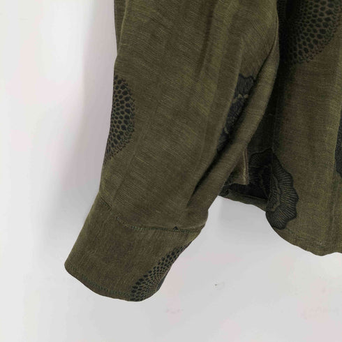 エトロミラノ ETRO MILANO シルクリネン 総柄ドレスシャツ レディース EUR:40