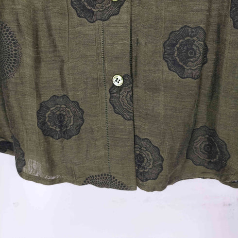 エトロミラノ ETRO MILANO シルクリネン 総柄ドレスシャツ レディース EUR:40