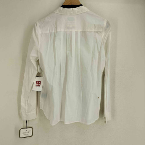 ミュベール MUVEIL フロントリボンデザインビジューボタンブラウス レディース 38