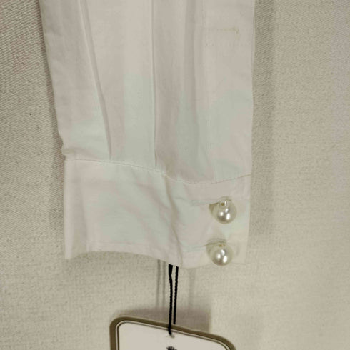 ミュベール MUVEIL フロントリボンデザインビジューボタンブラウス レディース 38