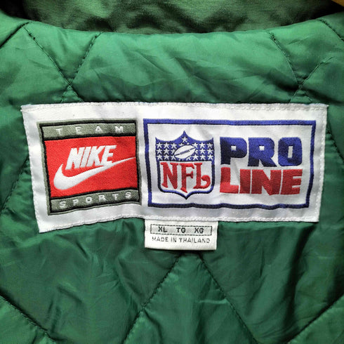 ナイキ NIKE 90-00S TEAMタグ PRO LINE フットボールチーム ロゴ 裏地キルティング ナイロン 中綿 ジャケット メンズ import:XL