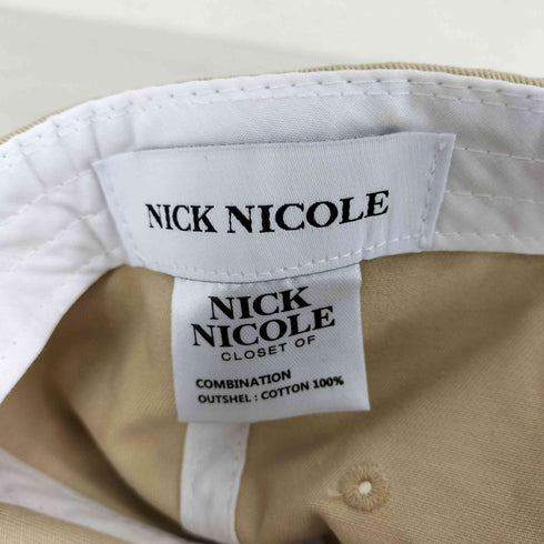 NICK&NICOLE ロゴ刺繍 6パネル キャップ レディース