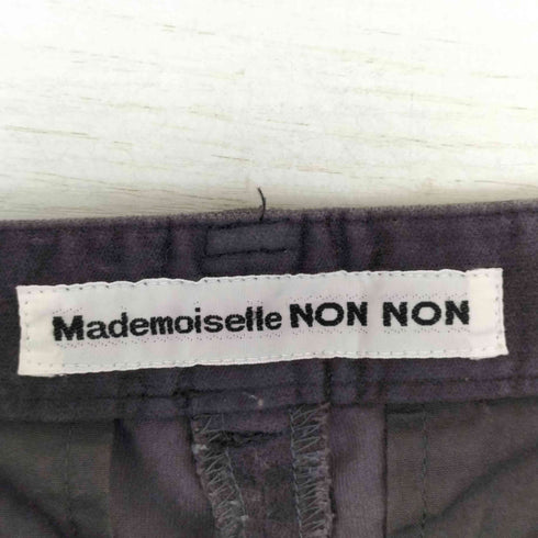 マドモアゼルノンノン mademoiselle NON NON カシミヤ混 ベロアクロップドパンツ レディース JPN:38