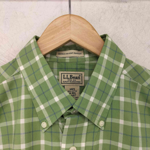 エルエルビーン L.L.Bean WRINKLE AND STAIN RESISTANT L/Sボタンダウンチェックシャツ メンズ JPN:M