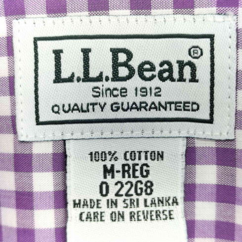 エルエルビーン L.L.Bean WRINKLE RESISTANT L/Sボタンダウンギンガムチェックシャツ メンズ JPN:M