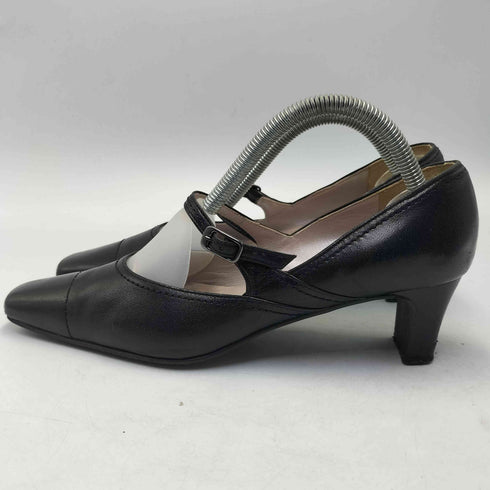 ギンザヨシノヤ GINZA Yoshinoya レザー ベルト 切替 パンプス レディース JPN:22.5