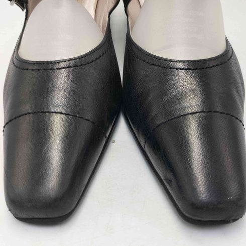 ギンザヨシノヤ GINZA Yoshinoya レザー ベルト 切替 パンプス レディース JPN:22.5