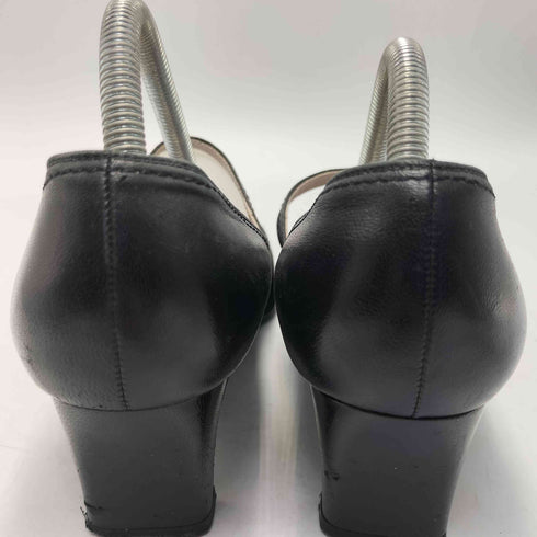 ギンザヨシノヤ GINZA Yoshinoya レザー ベルト 切替 パンプス レディース JPN:22.5