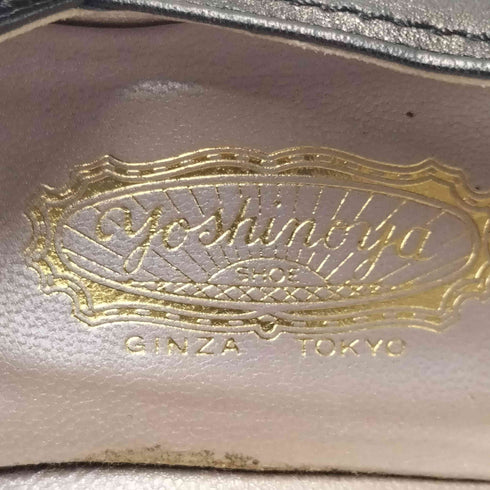 ギンザヨシノヤ GINZA Yoshinoya レザー ベルト 切替 パンプス レディース JPN:22.5