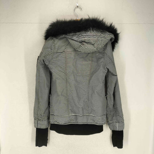 スライ SLY racoon fur フィンガーホール ボーダー柄中綿ジャケット Y2K レディース 1