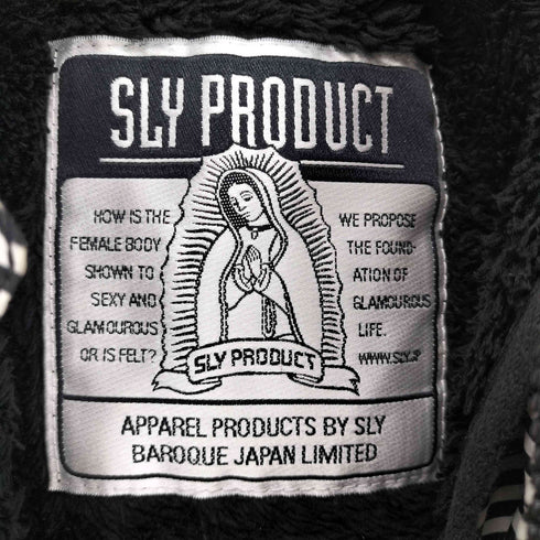 スライ SLY racoon fur フィンガーホール ボーダー柄中綿ジャケット Y2K レディース 1