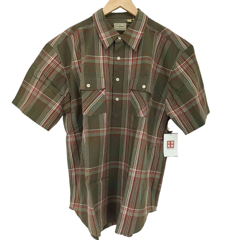 エルエルビーン L.L.Bean 両フラップ S/Sチェックプルオーバーシャツ メンズ JPN:XL
