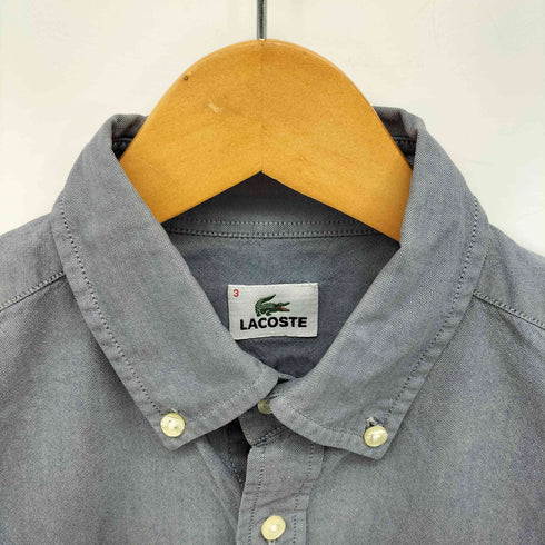 ラコステ LACOSTE ワンポイント 刺繍 オックスフォード L/S ボタンダウン シャツ メンズ 3