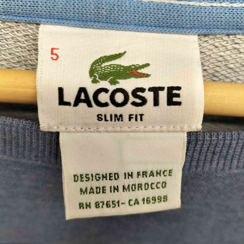 ラコステ LACOSTE モロッコ製 SLIM FIT フロント ロゴ クルーネック スウェット メンズ JPN:5
