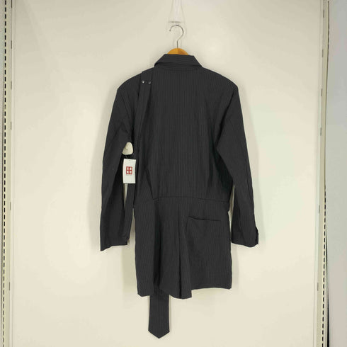 ザラ ZARA ネクタイ付き ピンストライプ ジャンプスーツ レディース L
