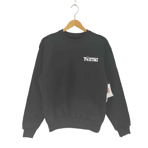 FORMA 両面ロゴデザインクルーネックニット import メンズ XS