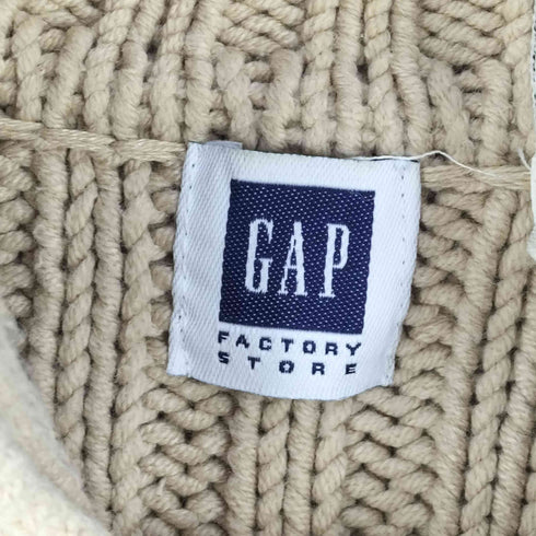 ギャップ Gap 90~00s アクリルコットン ハイゲージ ジップアップ ニット カーディガン メンズ import:L