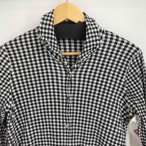 ツモリチサト TSUMORI CHISATO ギンガムチェック シワ加工 シャツワンピース レディース JPN:2