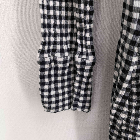 ツモリチサト TSUMORI CHISATO ギンガムチェック シワ加工 シャツワンピース レディース JPN:2