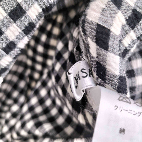 ツモリチサト TSUMORI CHISATO ギンガムチェック シワ加工 シャツワンピース レディース JPN:2