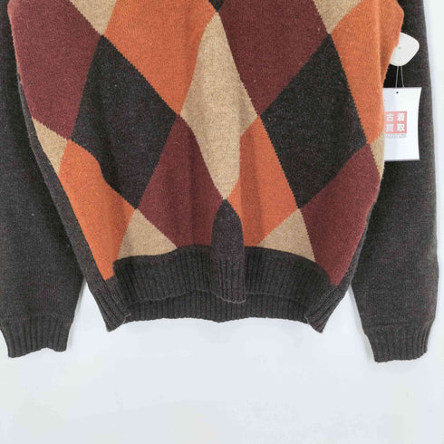 ブルックスブラザーズ BROOKS BROTHERS ダイヤ柄クルーネックニット メンズ JPN:M