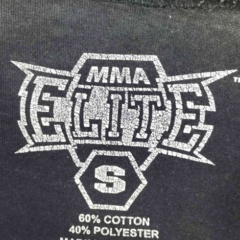 MMA ELITE グラフィックプリント レイヤード スリーブサーマル切替 クルーネック ロングスリーブTシャツ メンズ import:S