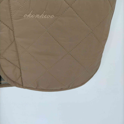OKONKWO 裏地タータンチェック キルティング ジップアップ ベスト TALONジップ メンズ import:S