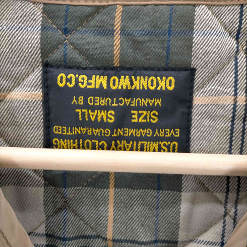 OKONKWO 裏地タータンチェック キルティング ジップアップ ベスト TALONジップ メンズ import:S