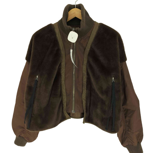 チャオパニックティピー CIAOPANIC TYPY 24AW ファー切替ショートスタンドジャケット レディース ONE SIZE