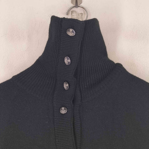 ヴィヴィアンウエストウッドレッドレーベル Vivienne Westwood RED LABEL オーブ刺繍 タートルネック ウール カーディガン レディース JPN:2