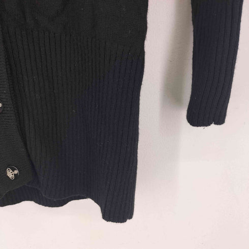 ヴィヴィアンウエストウッドレッドレーベル Vivienne Westwood RED LABEL オーブ刺繍 タートルネック ウール カーディガン レディース JPN:2