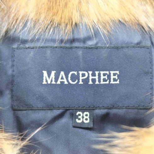マカフィー MACPHEE Y2K 総ウール マスクラットファーライナー付き スタンドカラーミリタリージャケット レディース