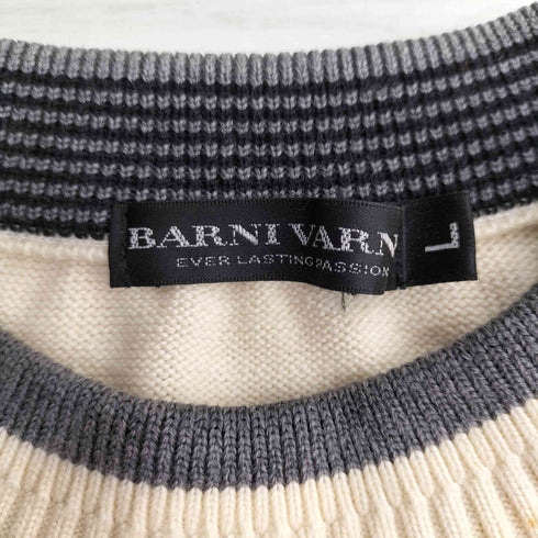 BARNI VARNO ウール100 ロゴ 3Dニット メンズ import:L