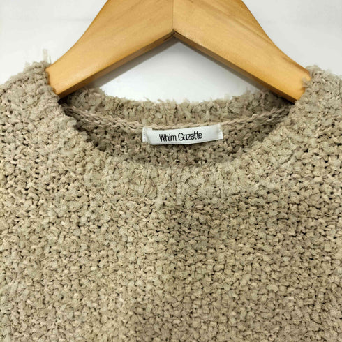 ウィムガゼット Whim Gazette 25SS ハンソデTWEEDYニットプルオーバー レディース FREE