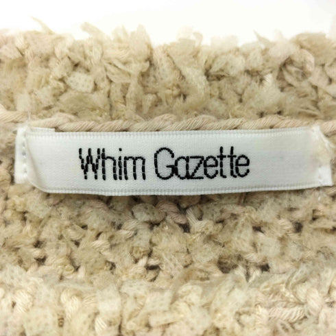 ウィムガゼット Whim Gazette 25SS ハンソデTWEEDYニットプルオーバー レディース FREE