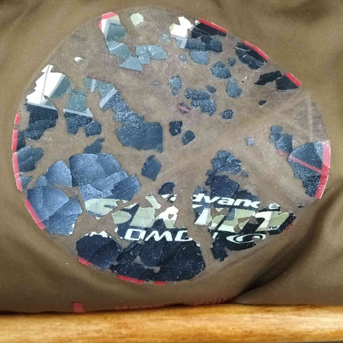 サロモン SALOMON 00s PRIMALOFT ロゴプリント 裾ドローコード アシンメトリージップ 中綿 パフベスト メンズ import:L