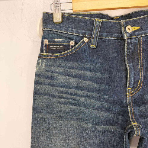 バーバリーブラックレーベル BURBERRY BLACK LABEL ダメージ加工 デニムパンツ メンズ 70
