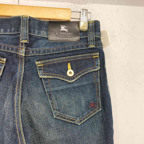バーバリーブラックレーベル BURBERRY BLACK LABEL ダメージ加工 デニムパンツ メンズ 70