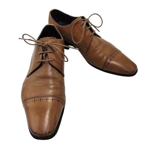 キャサリンハムネットロンドン KATHARINE HAMNETT LONDON スクエアトゥ 外羽根 ストレートチップ 革靴 メンズ 24.5