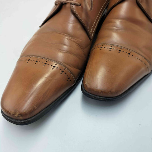 キャサリンハムネットロンドン KATHARINE HAMNETT LONDON スクエアトゥ 外羽根 ストレートチップ 革靴 メンズ 24.5